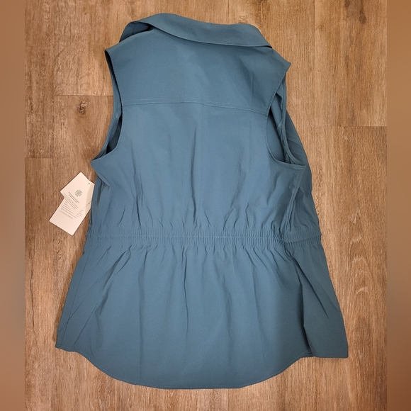 Athleta Levitate Poplin Tank Borealis Green Size Medium - Picture 7 of 9